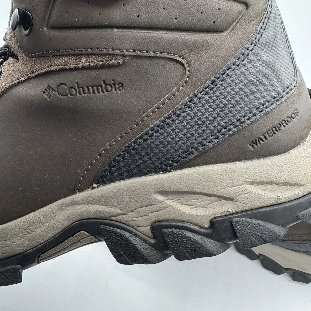 Columbia Hiking Boots Mens Size 14 Newton Ridge Plus II Brown Camp Waterproof